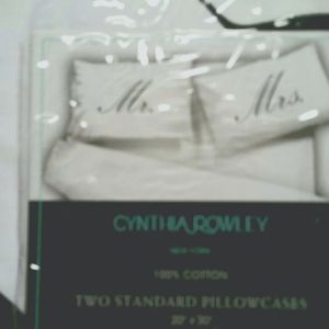 "Mr" & "Mrs" standard size pillowcases